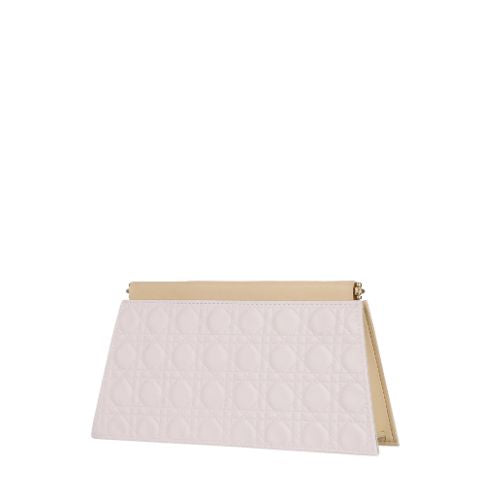 Bagettex quilted silver evening clutch with snap closure - Bagettex