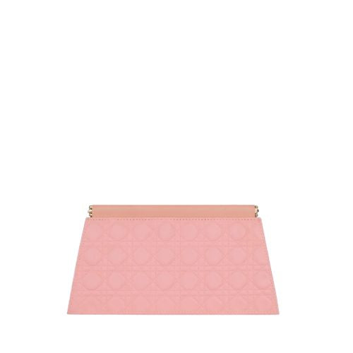 Bagettex quilted pink evening clutch with snap closure - Bagettex