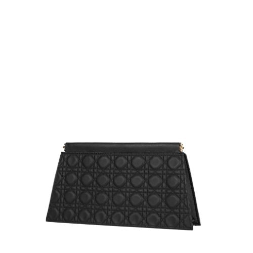 Bagettex quilted Black evening clutch with snap closure - Bagettex