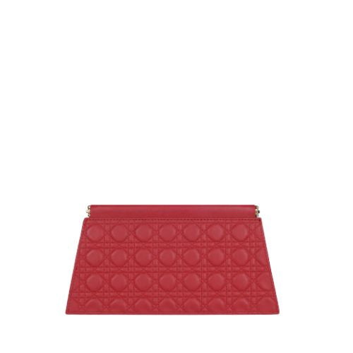 Bagettex quilted Red evening clutch with snap closure - Bagettex